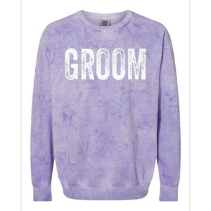 Matching Getting Ready Bride & Groom Wedding Groom Colorblast Crewneck Sweatshirt