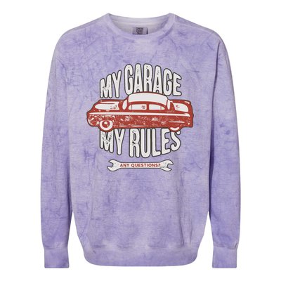 MY GARAGE RULES Colorblast Crewneck Sweatshirt