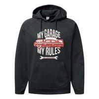 MY GARAGE RULES Performance Fleece Hoodie