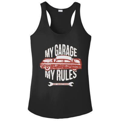 MY GARAGE RULES Ladies PosiCharge Competitor Racerback Tank