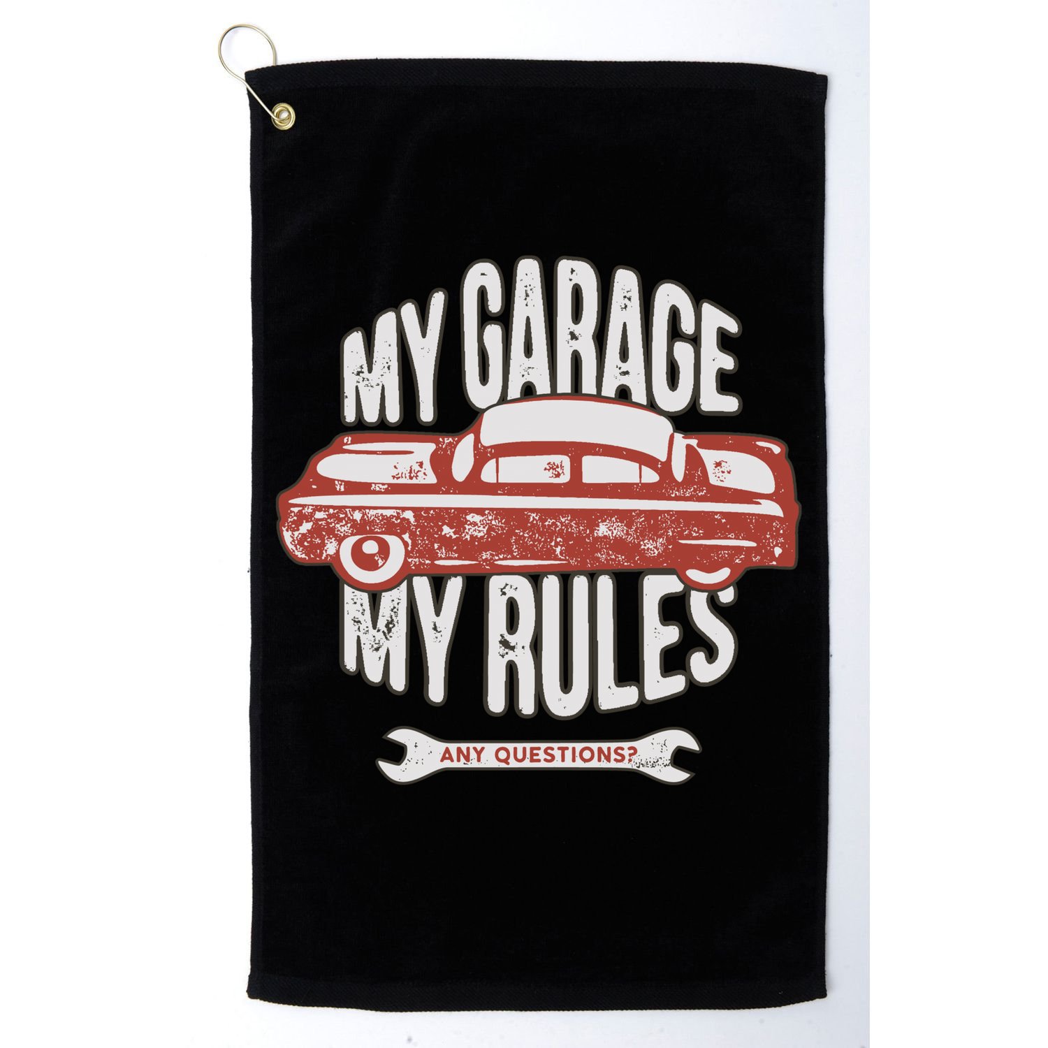 MY GARAGE RULES Golf Towel