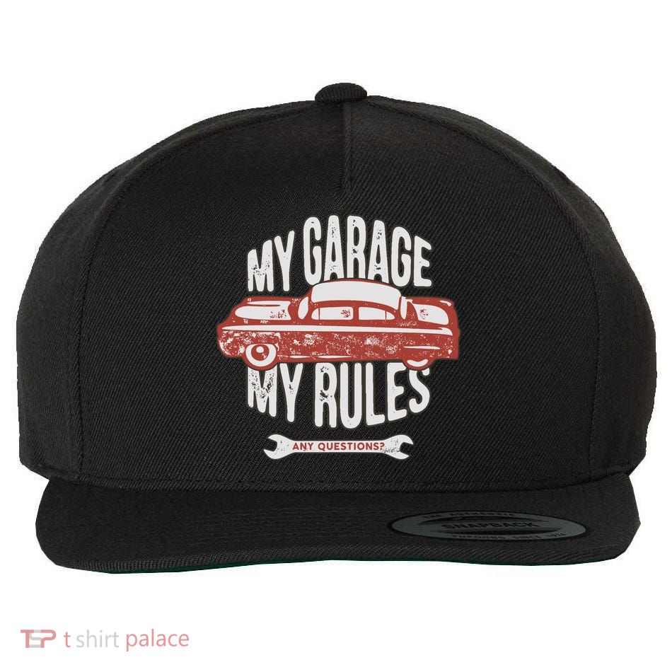 MY GARAGE RULES Wool Snapback Cap