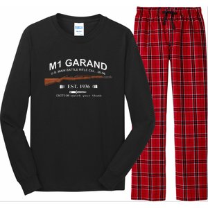 M1 Garand Rifle Gun Wwii Watch Your Thumb Est 1936 Graphic Long Sleeve Pajama Set