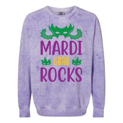 Mardi Gras Rocks Colorblast Crewneck Sweatshirt