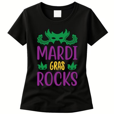 Mardi Gras Rocks Womens T-Shirt