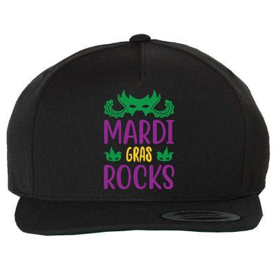 Mardi Gras Rocks Wool Snapback Cap