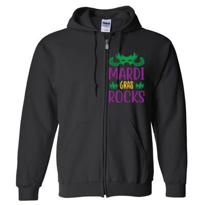 Mardi Gras Rocks Full Zip Hoodie