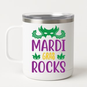 Mardi Gras Rocks 12 oz Stainless Steel Tumbler Cup