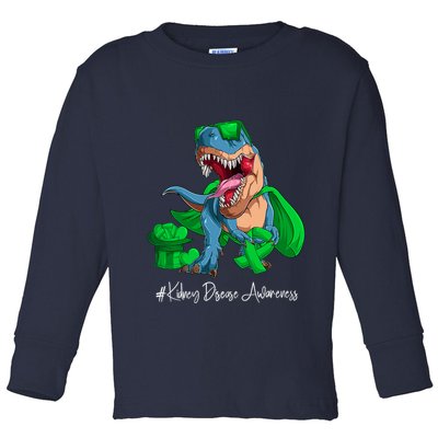 Month Green Ribbon Trex Toddler Long Sleeve Shirt