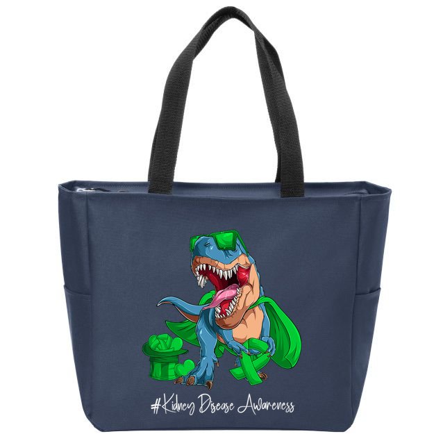 Month Green Ribbon Trex Zip Tote Bag