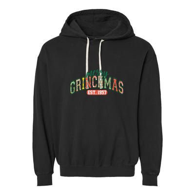 Merry Grincmas Retro Christmas Garment-Dyed Fleece Hoodie