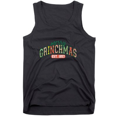 Merry Grincmas Retro Christmas Tank Top