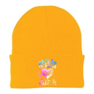 My Golden Retriever Is My Valentine's Watercolor Gift Knit Cap Winter Beanie