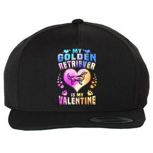 My Golden Retriever Is My Valentine's Watercolor Gift Wool Snapback Cap