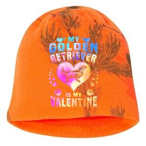 My Golden Retriever Is My Valentine's Watercolor Gift Kati - Camo Knit Beanie