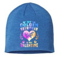 My Golden Retriever Is My Valentine's Watercolor Gift Sustainable Beanie