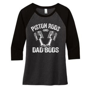 Mechanic Garage Race Car Parts Piston Rods And Dad Bods Women's Tri-Blend 3/4-Sleeve Raglan Shirt