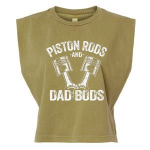 Mechanic Garage Race Car Parts Piston Rods And Dad Bods Garment-Dyed Women's Muscle Tee