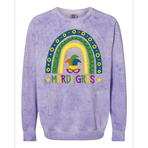 Mardi Gras Rainbow Colorblast Crewneck Sweatshirt