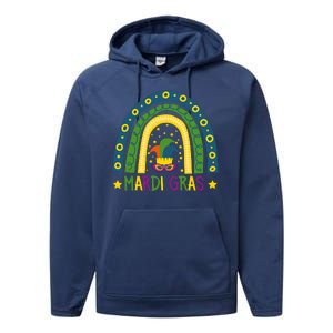 Mardi Gras Rainbow Performance Fleece Hoodie