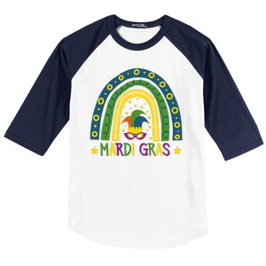 Mardi Gras Rainbow Baseball Sleeve Shirt