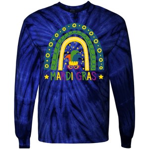 Mardi Gras Rainbow Tie-Dye Long Sleeve Shirt