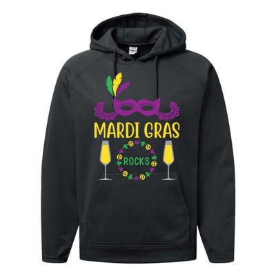 Mardi Gras Rocks Performance Fleece Hoodie