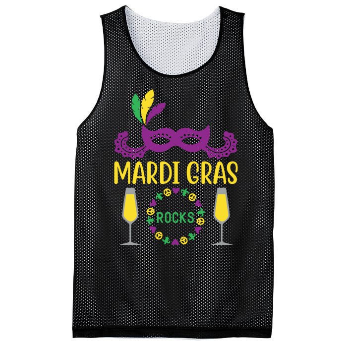 Mardi Gras Rocks Mesh Reversible Basketball Jersey Tank