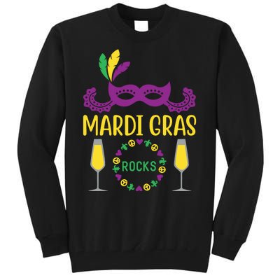 Mardi Gras Rocks Tall Sweatshirt