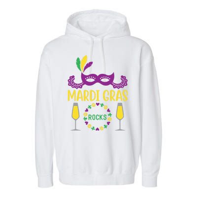 Mardi Gras Rocks Garment-Dyed Fleece Hoodie