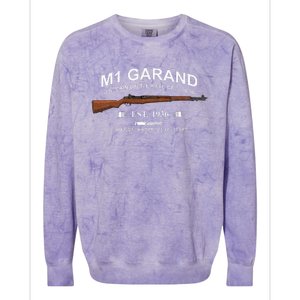 M1 Garand Rifle Gun Wwii Watch Your Thumb Est 1936 Graphic Colorblast Crewneck Sweatshirt