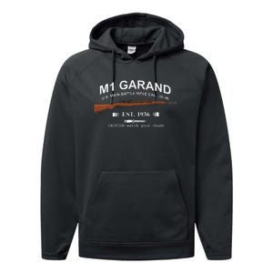 M1 Garand Rifle Gun Wwii Watch Your Thumb Est 1936 Graphic Performance Fleece Hoodie