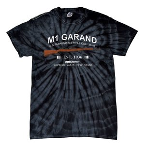 M1 Garand Rifle Gun Wwii Watch Your Thumb Est 1936 Graphic Tie-Dye T-Shirt