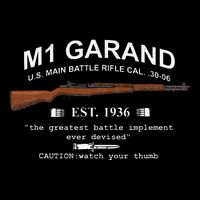 M1 Garand Rifle Gun Wwii Watch Your Thumb Est 1936 Graphic City Backpack