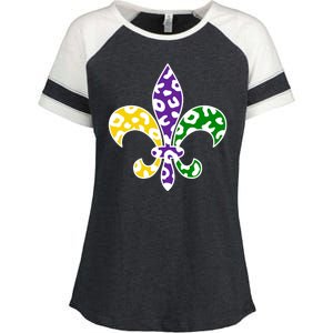 Mardi Gras Royalty Festival Enza Ladies Jersey Colorblock Tee