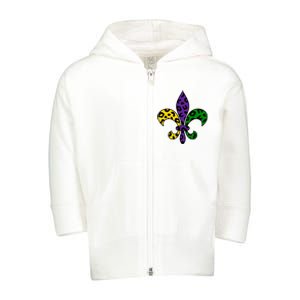 Mardi Gras Royalty Festival Toddler Zip Fleece Hoodie