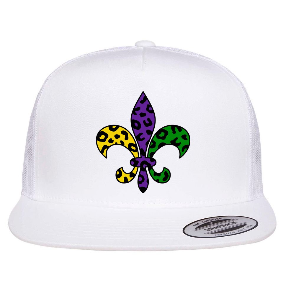 Mardi Gras Royalty Festival Flat Bill Trucker Hat