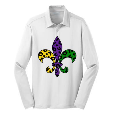 Mardi Gras Royalty Festival Silk Touch Performance Long Sleeve Polo