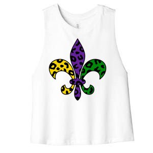 Mardi Gras Royalty Festival Women's Racerback Cropped Tank