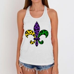 Mardi Gras Royalty Festival Women's Knotted Racerback Tank