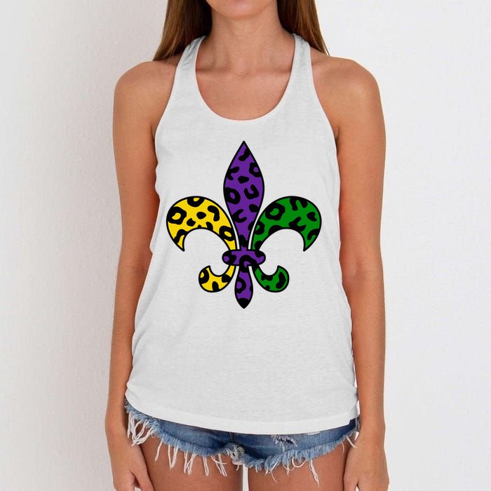 Mardi Gras Royalty Festival Women's Knotted Racerback Tank