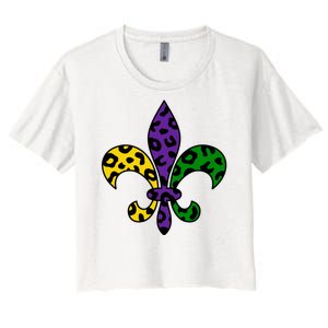 Mardi Gras Royalty Festival Women's Crop Top Tee