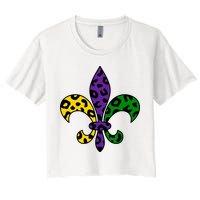 Mardi Gras Royalty Festival Women's Crop Top Tee