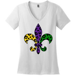 Mardi Gras Royalty Festival Women's V-Neck T-Shirt