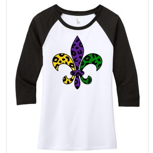 Mardi Gras Royalty Festival Women's Tri-Blend 3/4-Sleeve Raglan Shirt