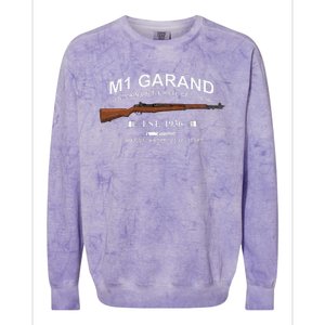 M1 Garand Rifle Gun Wwii Watch Your Thumb Est 1936 Colorblast Crewneck Sweatshirt