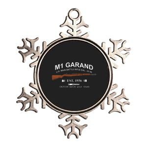 M1 Garand Rifle Gun Wwii Watch Your Thumb Est 1936 Metallic Star Ornament