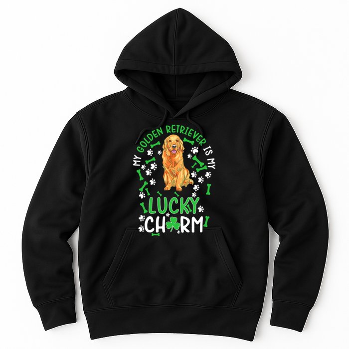 My Golden Retriever Is My Lucky Dog St Patrick's Day Hoodie