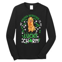 My Golden Retriever Is My Lucky Dog St Patrick's Day Long Sleeve Shirt