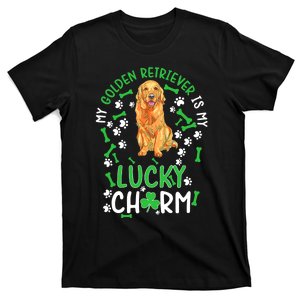 My Golden Retriever Is My Lucky Dog St Patrick's Day T-Shirt